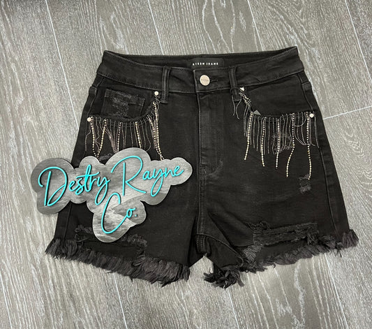 Rhinestone Denim Shorts